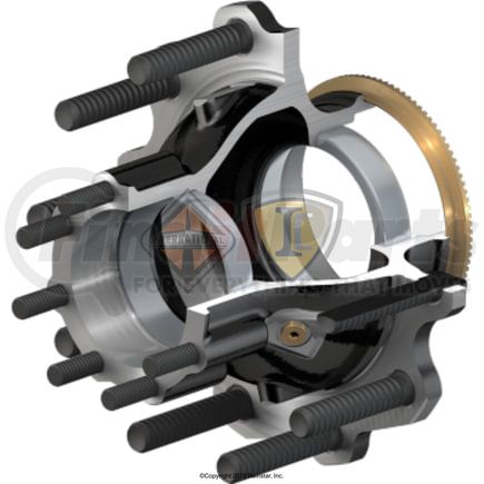 International 3748328C91 Wheel Hub Assembly - Front, F12 Iron 10- 285 Antilock Brake System (Abs) Steel Rim, Navistar Compatible