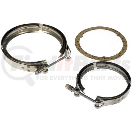 Dorman 667-720 Turbocharger Exhaust Elbow Kit - Metallic Gray, Cast Iron, 65 Deg Bend