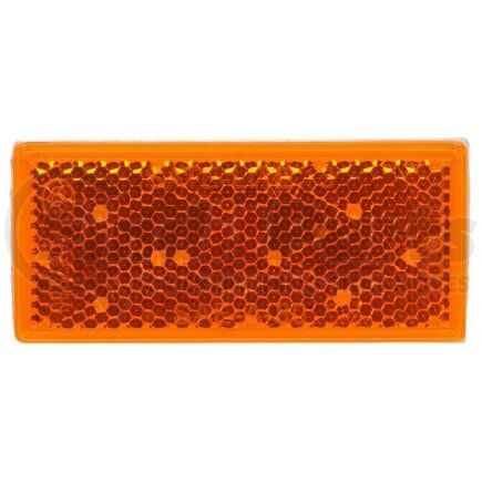Truck-Lite 31A Tail Light Reflector - Yellow Acrylic Lens And Housing Permanent Adhesive Backing