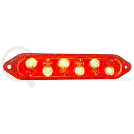 Truck-Lite 61501R Warning Light Assembly - 61 Series LED 5"X0.5" 12-Diode, Black Foam Gasket