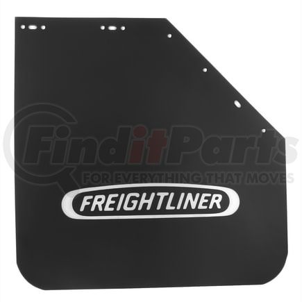 Freightliner 22-69608-221 24 in. Rear Black Mud Flap with Logo, Passenger Side (RH)