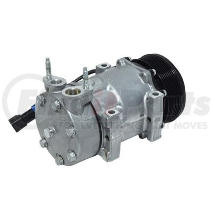 International 4034409C4 A/C Compressor - Direct Mount, 125 mm Clutch Dia., 12V, 8-Groove, Navistar Compatible