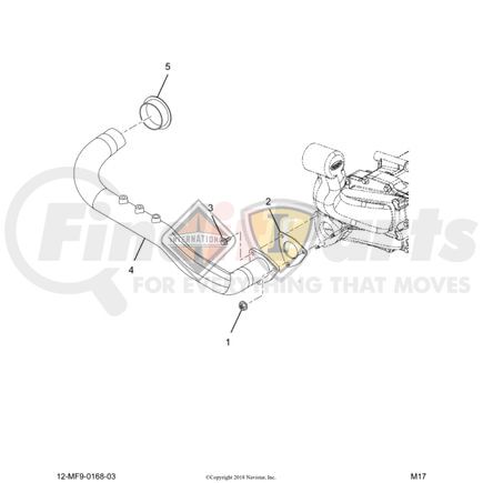 International 1889335C95 Duct, Kit, Egr Crossover Duct A, Navistar Compatible