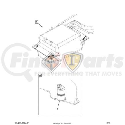 International 2511833C1 Connector Fluid Hose, Navistar Compatible