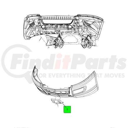 International 4169766C92 Bumper, Navistar Compatible