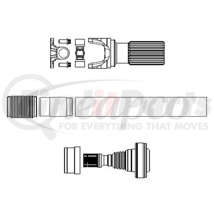 Neapco PK-1114GT-HSCV-AL Driveshaft Kit HSCV
