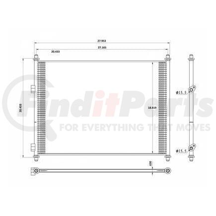 International HDH010806 Radiator, Navistar Compatible
