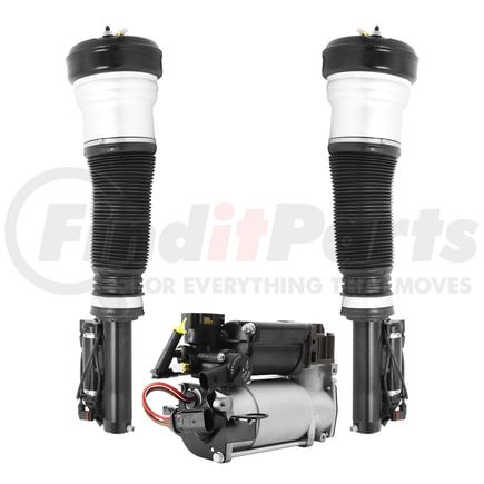 Unity Automotive 2C-28-113400-20-013404 Front Electronic Suspension Air Strut Set; Includes Air Suspension Compressor