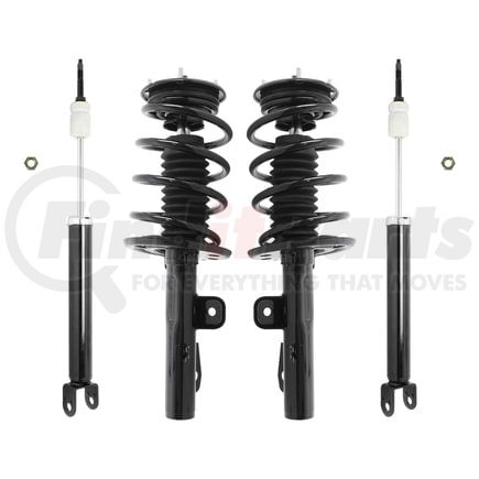 Unity Automotive 4-11013-252120-001 Front and Rear Suspension Strut and Coil Spring Assembly Shock Absorber Kit