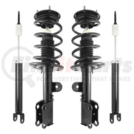 Unity Automotive 4-11015-252120-001 Front and Rear Suspension Strut and Coil Spring Assembly Shock Absorber Kit