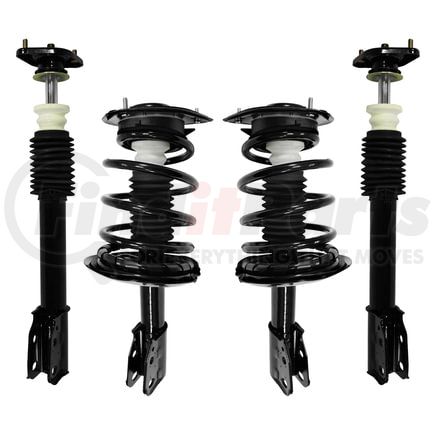 Unity Automotive 4-11040-15390-001 Front and Rear Suspension Strut and Coil Spring Assembly Kit