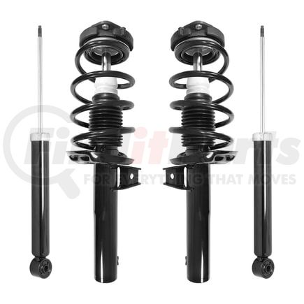 Unity Automotive 4-11060-257020-001 Front and Rear Suspension Strut and Coil Spring Assembly Shock Absorber Kit