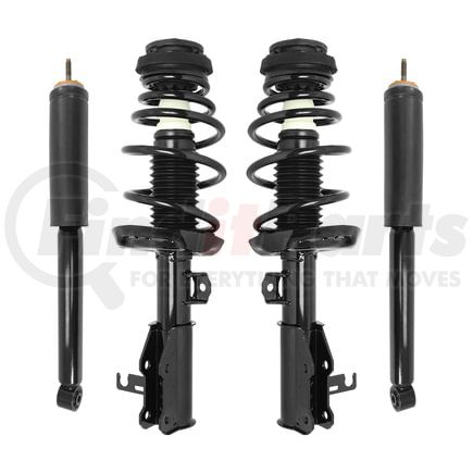 Unity Automotive 4-11033-251320-001 Front and Rear Suspension Strut and Coil Spring Assembly Shock Absorber Kit