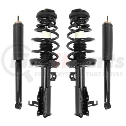 Unity Automotive 4-11035-251320-001 Front and Rear Suspension Strut and Coil Spring Assembly Shock Absorber Kit