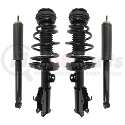Unity Automotive 4-11037-251320-001 Front and Rear Suspension Strut and Coil Spring Assembly Shock Absorber Kit