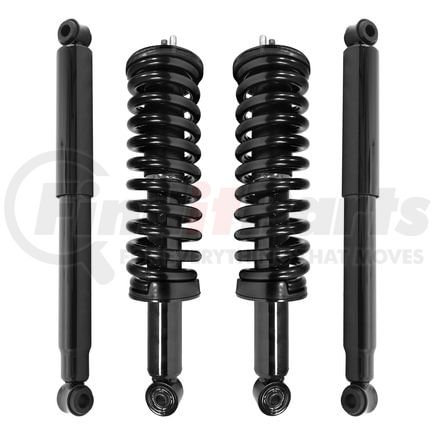 Unity Automotive 4-11081-254051-001 Front and Rear Suspension Strut and Coil Spring Assembly Shock Absorber Kit