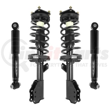 Unity Automotive 4-11065-259090-001 Front and Rear Suspension Strut and Coil Spring Assembly Shock Absorber Kit