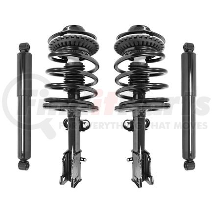 Unity Automotive 4-11071-253030-001 Front and Rear Suspension Strut and Coil Spring Assembly Shock Absorber Kit