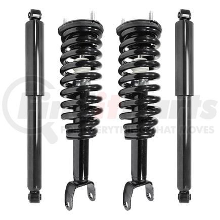 Unity Automotive 4-11096-256400-001 Front and Rear Suspension Strut and Coil Spring Assembly Shock Absorber Kit