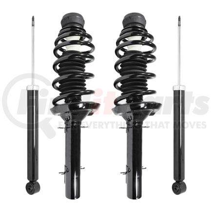 Unity Automotive 4-11100-257010-001 Front and Rear Suspension Strut and Coil Spring Assembly Shock Absorber Kit