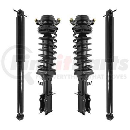 Unity Automotive 4-11127-259380-001 Front and Rear Suspension Strut and Coil Spring Assembly Shock Absorber Kit