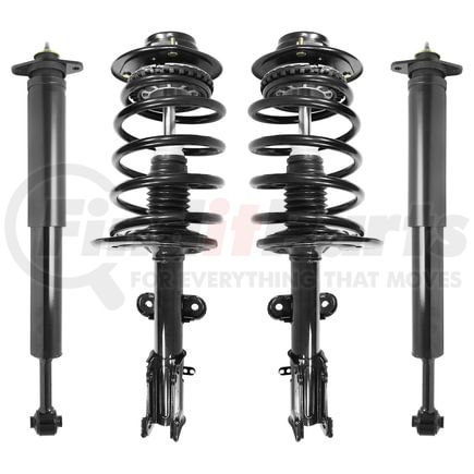 Unity Automotive 4-11173-253060-001 Front and Rear Suspension Strut and Coil Spring Assembly Shock Absorber Kit