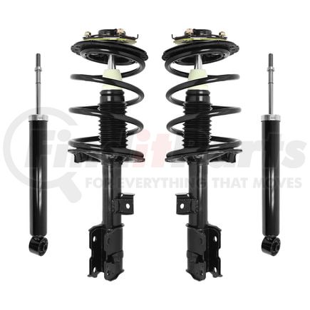 Unity Automotive 4-11183-255190-001 Front and Rear Suspension Strut and Coil Spring Assembly Shock Absorber Kit