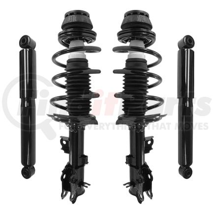 Unity Automotive 4-11185-259180-001 Front and Rear Suspension Strut and Coil Spring Assembly Shock Absorber Kit