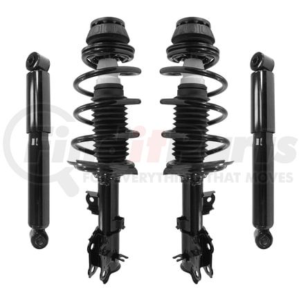 Unity Automotive 4-11185-259970-001 Front and Rear Suspension Strut and Coil Spring Assembly Shock Absorber Kit