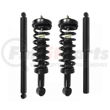 Unity Automotive 4-11206-252090-001 Front and Rear Suspension Strut and Coil Spring Assembly Shock Absorber Kit