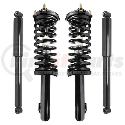 Unity Automotive 4-11211-259120-001 Front and Rear Suspension Strut and Coil Spring Assembly Shock Absorber Kit