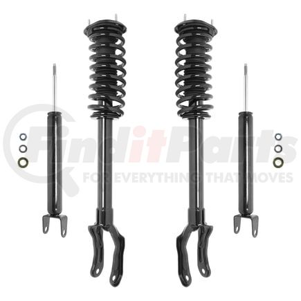 Unity Automotive 4-11213-256500-001 Front and Rear Suspension Strut and Coil Spring Assembly Shock Absorber Kit