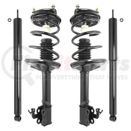Unity Automotive 4-11247-259820-001 Front and Rear Suspension Strut and Coil Spring Assembly Shock Absorber Kit