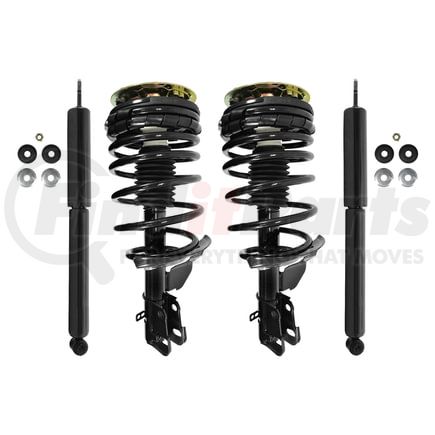 Unity Automotive 4-11250-251150-001 Front and Rear Suspension Strut and Coil Spring Assembly Shock Absorber Kit