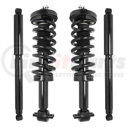 Unity Automotive 4-11265-252600-001 Front and Rear Suspension Strut and Coil Spring Assembly Shock Absorber Kit
