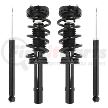 Unity Automotive 4-11273-253600-001 Front and Rear Suspension Strut and Coil Spring Assembly Shock Absorber Kit