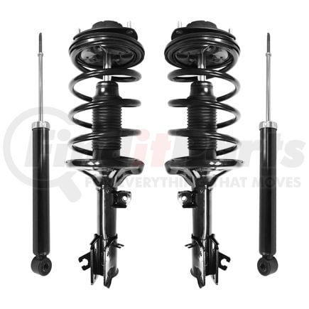 Unity Automotive 4-11283-259800-001 Front and Rear Suspension Strut and Coil Spring Assembly Shock Absorber Kit