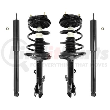 Unity Automotive 4-11257-259820-001 Front and Rear Suspension Strut and Coil Spring Assembly Shock Absorber Kit