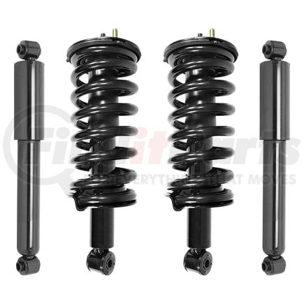 Unity Automotive 4-11300-255040-001 Front and Rear Suspension Strut and Coil Spring Assembly Shock Absorber Kit