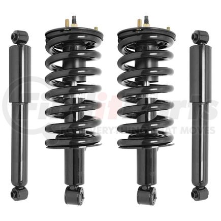 Unity Automotive 4-11302-255040-001 Front and Rear Suspension Strut and Coil Spring Assembly Shock Absorber Kit