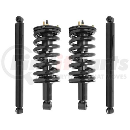 Unity Automotive 4-11302-255500-001 Front and Rear Suspension Strut and Coil Spring Assembly Shock Absorber Kit