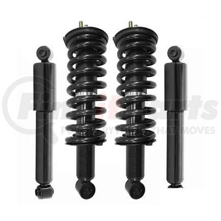 Unity Automotive 4-11290-255050-001 Front and Rear Suspension Strut and Coil Spring Assembly Shock Absorber Kit