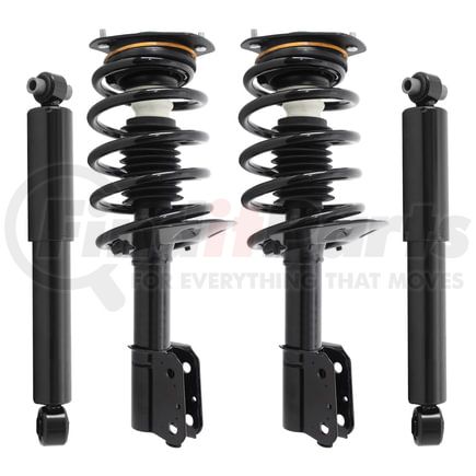 Unity Automotive 4-11320-251600-001 Front and Rear Suspension Strut and Coil Spring Assembly Shock Absorber Kit