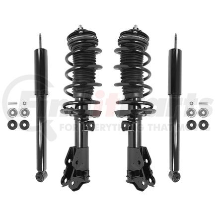 Unity Automotive 4-11327-253070-001 Front and Rear Suspension Strut and Coil Spring Assembly Shock Absorber Kit