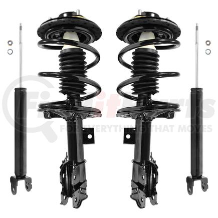 Unity Automotive 4-11333-255900-001 Front and Rear Suspension Strut and Coil Spring Assembly Shock Absorber Kit