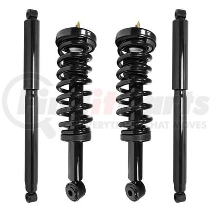 Unity Automotive 4-11306-252600-001 Front and Rear Suspension Strut and Coil Spring Assembly Shock Absorber Kit