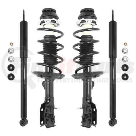 Unity Automotive 4-11311-253300-001 Front and Rear Suspension Strut and Coil Spring Assembly Shock Absorber Kit