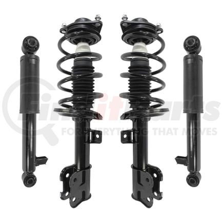 Unity Automotive 4-11365-259070-001 Front and Rear Suspension Strut and Coil Spring Assembly Shock Absorber Kit