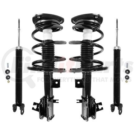 Unity Automotive 4-11335-255130-001 Front and Rear Suspension Strut and Coil Spring Assembly Shock Absorber Kit