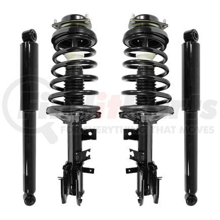 Unity Automotive 4-11351-255420-001 Front and Rear Suspension Strut and Coil Spring Assembly Shock Absorber Kit